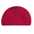 thumbnail image 2 of Semicircle Doormat, Polyester Fiber Dustproof Floor Mat, Strong Absorbent, Non-Slip, for Outdoor and Indoor, Dark Red, 48 x 78 cm, 2 of 3
