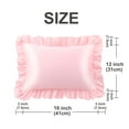 thumbnail image 6 of PiccoCasa Satin Pillowcase Ruffled Pillow Shams Set of 2, Non-Standard Pink, 6 of 8