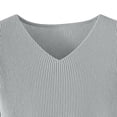 thumbnail image 5 of Vynhevius Women's V Neck Sweater Long Sleeve Ribbed Solid Slim Fit Stretchy Casual Layer Knit Tops, 5 of 5