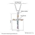 thumbnail image 1 of Collar cruzado, collar cruzado de micro diamantes de arco iris de plata s925 XianweiShao 1327534435856, 1 of 1