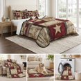 thumbnail image 6 of Queen Quilt Set 90''x96'', Texas Star Farm Lightweight Summer Bedspread Coverlet Set with 2 Pillow Shams, Country Wood Grain Vintage Western Breathable All Season Quilt Bedding for Bedroom/Guest Room, 6 of 9