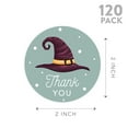 thumbnail image 5 of Koyal Wholesale Halloween Thank You Stickers 2 Inch Round 120 Bulk Pk Witch Hat Labels For Halloween Party Favors, 5 of 5