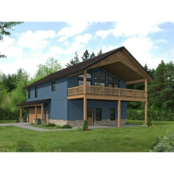 001-3915: Cabin Craftsman 3 Bed, 3 Bath Luxury Home Plan, 2048 Sq Ft: Full Blueprints with License to Build by Home Plan Marketplace - Lesuto