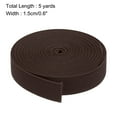 thumbnail image 2 of Elastic Bands for Sewing 0.6"(1.5cm) 5 Yard Dark Brown Knit Elastic Spool for Wigs, Waistband, Pants, 2 of 6