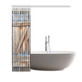 thumbnail image 2 of MYPOP Rustic Country Barn Wood Door Shower Curtain, Farmhouse Old Wooden Garage Door Digital Printing Polyester Antique Theme Bathroom with Adjustable Hook, 66 X 72 Inches, 2 of 2