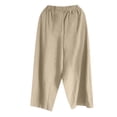 thumbnail image 5 of TRUBKH Cotton Linen Pants Balloon Pants Barrel Palazzo Pants Resort Wear for Women 2026 Gaucho Pant Beach Palazzo Harem Pants Baggy Tapered Pants Women Lounge Pants Pull On Pants White L, 5 of 9