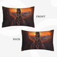 thumbnail image 2 of Pofeuu Tree Hollow Meditating Giraffe Print Polyester Microfiber Plush Pillowcases, Super Soft and Cozy Pillow Case Covers with Envelop Closure（Pillow core not included）-20"x30", 2 of 6