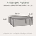 thumbnail image 2 of Covermates Outdoor/Patio Table Cover - 84"W x 38"D x 35"H, 600D Polyester, Rip-Resistant, 2 of 7