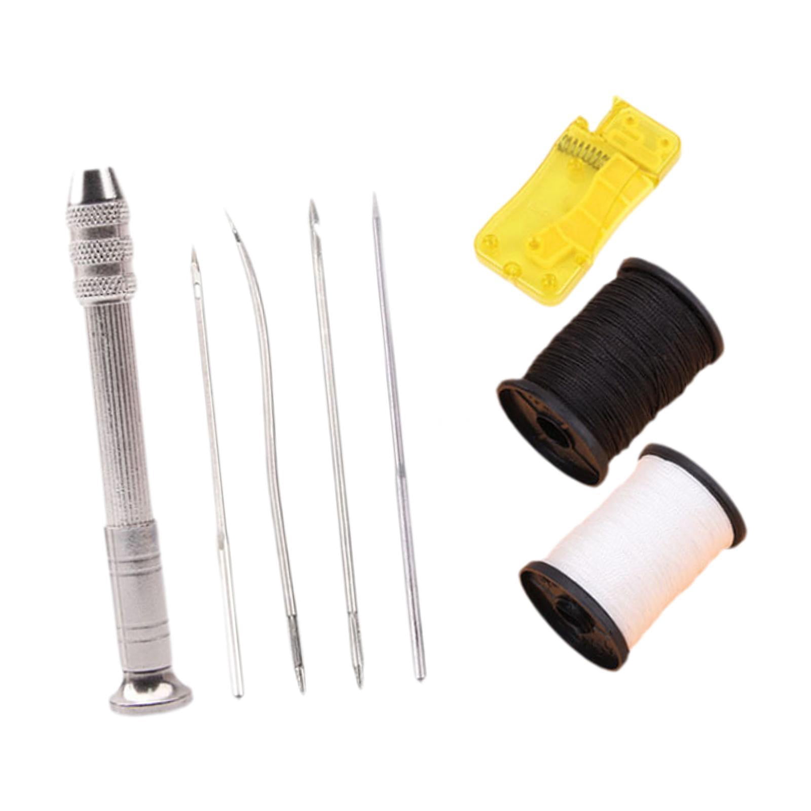 HILABEE 5x Leather Sewing Awl Set Shoe Repair Tool Kit Sewing Needles Replaceable Punch Stitching Needles for Upholstery Process