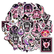 35pcs Cute Skull Stickers Gothic Witchcraft Stickers Sticker Pack for Phone Laptop Guitar