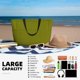 thumbnail image 5 of Fotbe Olive Bolsa de Viaje para Playa - Resistente al Agua, Bolsa Tote de Gran Capacidad y Ligera con 7 Bolsillos para Mujeres y Hombres, 5 of 7