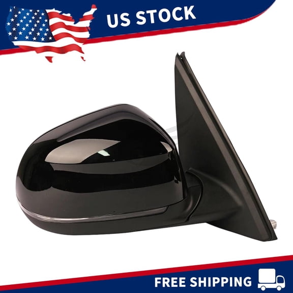 BLACK RIGHT PASSENGER MIRROR W/ SIGNAL FIT BMW X5 2014-2018