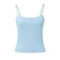 thumbnail image 4 of SHITINN Women's Summer Sleeveless Tank Tops Casual Strap Camisole Slim Fit Basic Solid for Daily Wear Vacation Outfits with Jeans Olive Neck Arm Animals Top Birthday Girl Tops for Women Silk Camisole, 4 of 5
