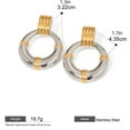 thumbnail image 3 of lanema Women's Geometric Dangle Drop Earrings in Silver and Gold Multi Layer Round Designs for a Fashion Statement, 3 of 20