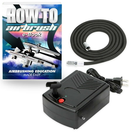 PointZero Mini Airbrush Compressor - Portable Hobby Oil-less Air Pump with (Best Air Compressor For Airbrush)