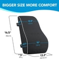thumbnail image 5 of Lumbar Support Pillow for Office Chair & Car - Back Support Pillow Cushion with Adjustable Straps, Mesh Cover, Memory Foam for Pain Relief & Posture Support, 5 of 7