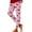 Hot Pink, variant on Valentines Women's Leggings Elastic High Waisted Love Heart Printed Tummy Control Sports Running Yoga Pants Slim Fit Ankle Length Stretchy Baggy Sweat Pants Hot Pink L