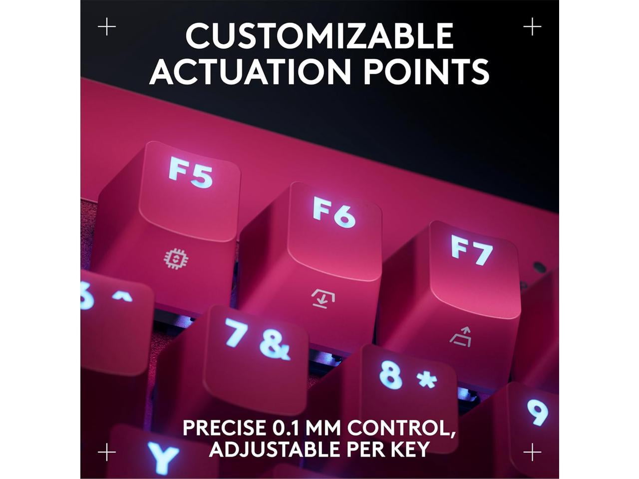 Logitech Pro X TKL RAPID Tenkeyless Wired Gaming Keyboard, Magenta 920-013133