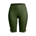 thumbnail image 4 of GigrtiJin Women's Plus Size Shorts Stretch Waist Yoga Athletic Shorts Knee Length Solid Color Slimming Shorts with Pockets, 4 of 5