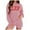 Pink, variant on Weebloom Cute Christmas Pajamas For Women Autumn Corduroy Long Sleeve Versatile Letter Xmas Print Home Casual Pocket Shorts Set Homewear Pajama Black L