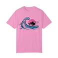 thumbnail image 4 of NAMTYQX Graphic Tees for Women Soft Patterned Round Neck Short Sleeve Baggy Hawaii mit Print Light Oversized Plus Size Blouses for Women Pink Size XL, 4 of 5