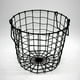 thumbnail image 3 of Cesta de alambre con asas, cesto para la colada, práctico cesto para la colada, cesta de almacenamiento para organizador, ropa sucia, armario, dormito, 3 of 9