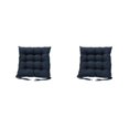 thumbnail image 2 of Inteprter Cojín de asiento de lino, transpirable, cuadrado, verano, Color sólido, que no se desvanece, sillón de oficina en casa, almohadilla Azul oscuro 2Conjunto, 2 of 6