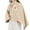 Beige, variant on Elegant Knitted Women's Large Front Poncho Sweater Wrap Topper, Heated Thermal Zip-Up Shawl Cape for Winter Fall, Soft Cozy Multifunction Warm Blanket for Office