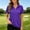 Purple, variant on BXJX Womens Cotton Polo Shirts, V Neck Short Sleeve Summer Collared Golf Tops Blue Size S-2XL