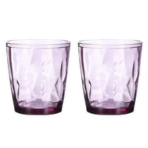 Uxcell 10oz Acrylic Drinking Glasses, 2Pack Plastic Reusable Tumblers Drinkware for Home Outdoors, Purple