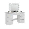 thumbnail image 6 of 1 Piece Contemporary Adjustable Mirror Vanity Table Set White, 6 of 6