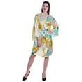 thumbnail image 3 of Moomaya Printed Womens Kimono Sleeve Robes Satin Silk Getting Ready Bridal Robe Coverup, 3 of 7
