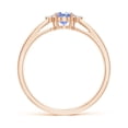 thumbnail image 2 of Angara Natural 0.45 Ct. Tanzanite with Diamond Classic Ring in 14K Rose Gold for Women (Ring Size: 3.5), 2 of 9