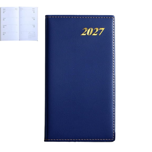 OADUKQ 2027 Weekly Planner, Weekly Schedule Organizer with Thickened Paper, Office Work and Study Planning, Blue, 3.86 X 7.09 in