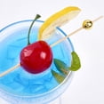 thumbnail image 3 of Palillos de dientes Palillos de madera hechos a mano Palitos ecológicos Cócteles Aperitivos Frutas Postres Suministros para fiestas: dorado, perlas doradas, palitos de bambú Cuentas doradas Cuentas plateadas Decoración de palos ER, 3 of 5
