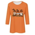 thumbnail image 4 of Tbopshirt Halloween 3/4 Tshirts Women Graphic,Halloween Shirts for Women,Women's Fashion Printed Casual Pullover Round Neck 3/4 Sleeve T-shirt Top,Halloween Tops Plus Size,Halloween Gifts, 4 of 4