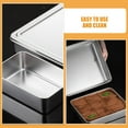 thumbnail image 4 of Nishuna 2pcs Loaf Pans Baking Bread Pans Bread Loaf Pan Stainless Steel Dessert Baking Pan, 4 of 5