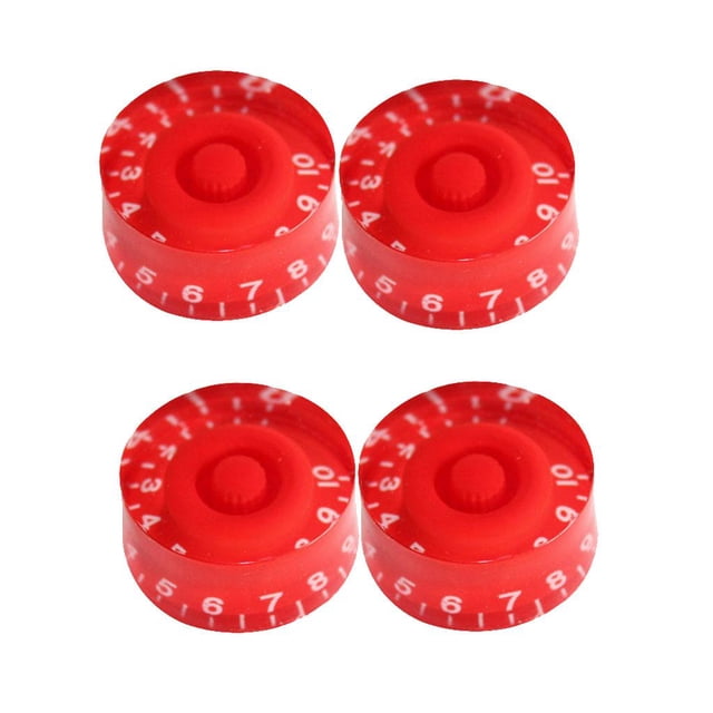4 Piezas Botones Perillas con Números Accesorio de Guitarra Bajo Eléctrico Control Tono DIY Hugo Perilla de velocidad
