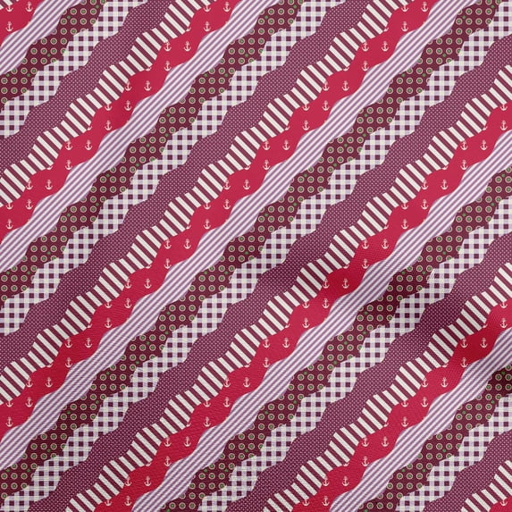 oneOone Polyester Lycra Crimson Red Fabric Patchwork Sewing Material Print Fabric By The Yard 56 Inch Wide
