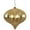 Gold, variant on Vickerman 5.7" x 5.5" Coral Shiny Onion Christmas Ornament, UV treated, Set of 3