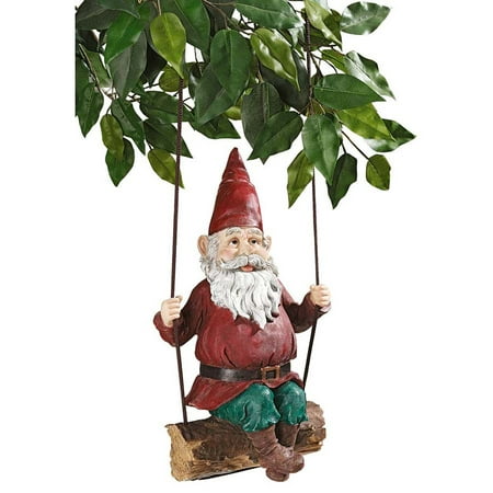 Design Toscano Sammy the Swinging Gnome Sculpture