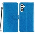 thumbnail image 6 of For Samsung A05s Wallet Case Bling Shiny Premium PU Leather with RFID Blocking Card Slots Holder Magnetic Flip Kickstand Shockproof Wrist Strap Cover For Samsung Galaxy A05s, Blue, 6 of 7