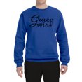 thumbnail image 2 of Wild Bobby Grace Wins Script Inspirational/Christian Unisex Crewneck Graphic Sweatshirt, Royal, Small, 2 of 5