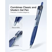 STAGEEK 12 Pack Blue Gel Pens, Quick Dry Blue Ink Pen, 0.5mm Fine Point Retractable Smooth Writing Pens for Journaling, Writing, Business Gel Pen for Office Home Supplies(Blue)