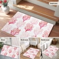 thumbnail image 5 of Coastal Pink Coral Entryway Rug 2'x3'&nbsp; Non Slip Front Door Mats, Nautical Ocean Seaside Beach Entrance Rugs Indoor Outdoor Carpet, Washable Floor Mats Small Area Rug for Bedroom Kitchen, 5 of 8