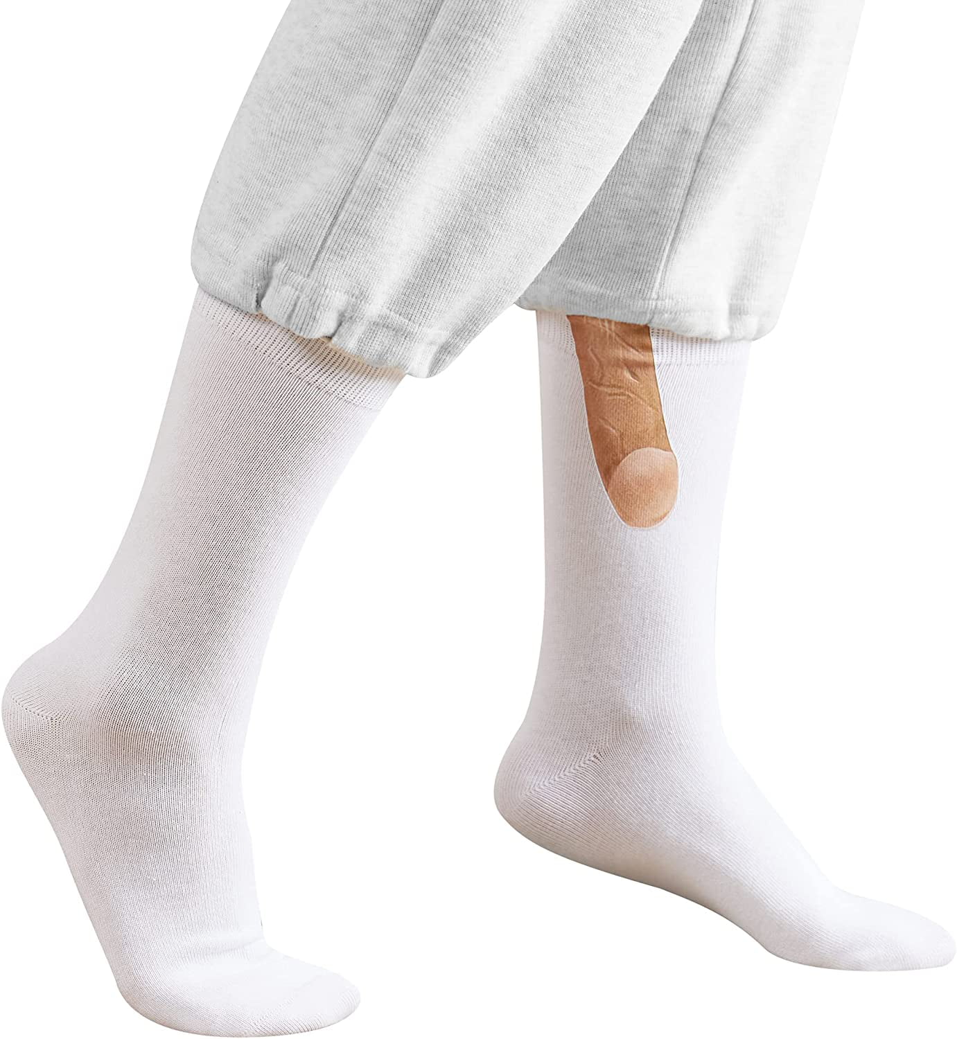 OSLEI Funny Socks for Adult, Knitted Show Off Socks for Exercise Workout  Fitness, Novelty Christmas Gag Gift for Men 