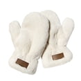 thumbnail image 2 of CUZIBR Womens Mittens Fuzzy Thick Lined Thermal Solid Gloves Mittens Soft Windproof Warm Snowboarding For Cold Weather, 2 of 4
