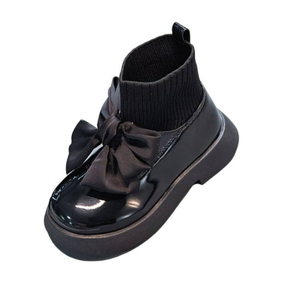 Otqutp 3-12 Years Girls and Boys Children's Casual Shoes Mesh Soft Sole Breathable Sports Short Boots Snow Boots Anti-Slip Outdoor Shoes for Little Kid/Big Kids(Black,3.5-4 Years)