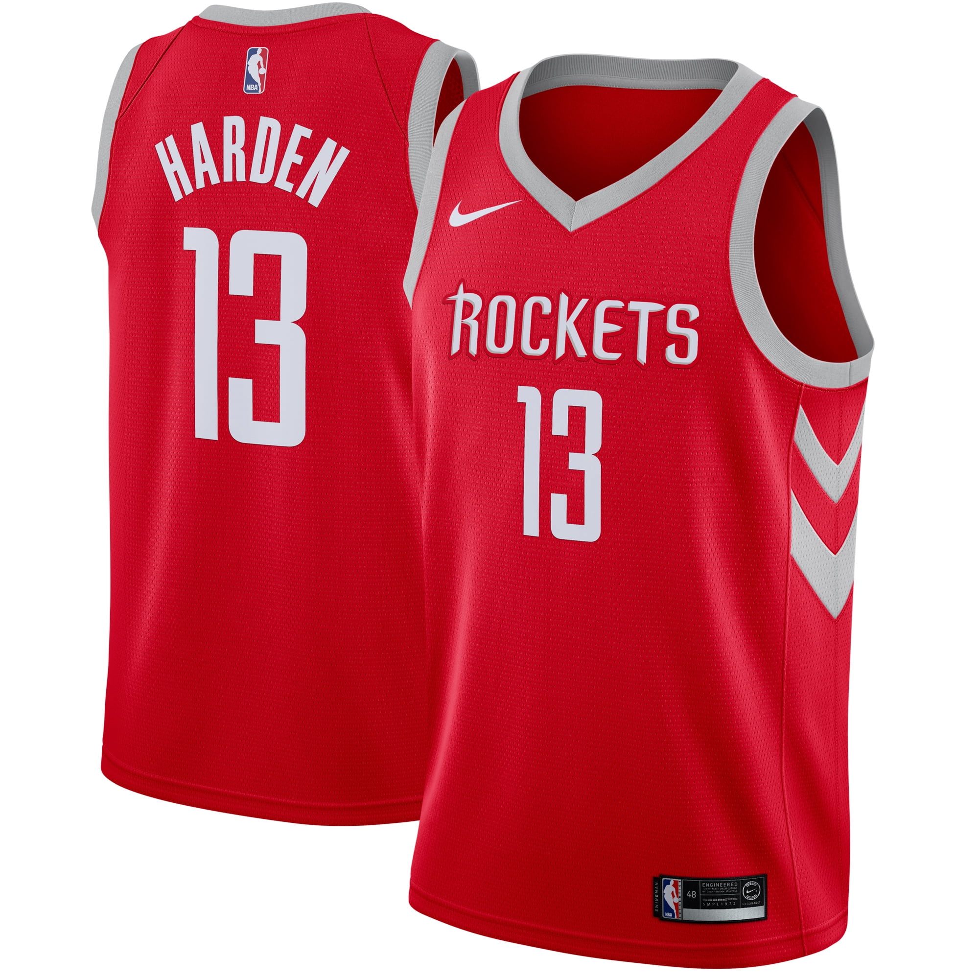 Nike Houston Rockets James Harden Swingman Road Jersey Red