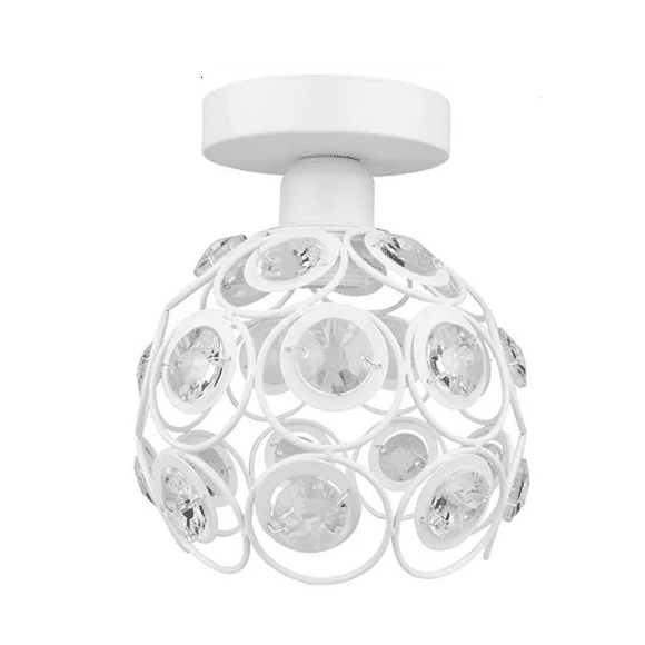 Moderna Lámpara De Cristal De Una Sola Cabeza,vintage Blanco
